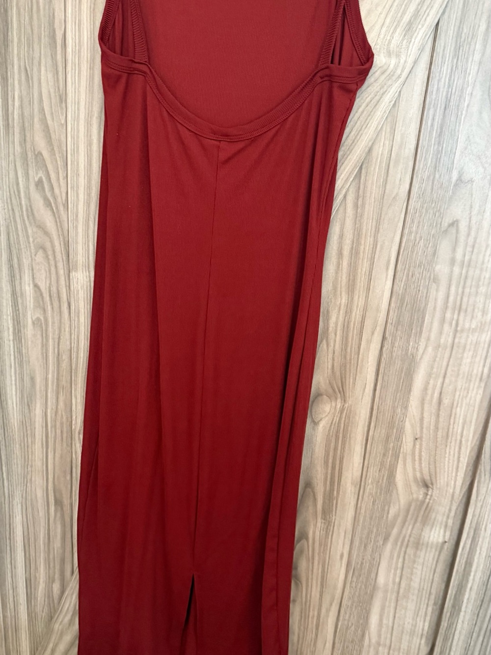 Women’s Spaghetti Strap Midi Dress - burgundy, XL - Picture 5 of 7